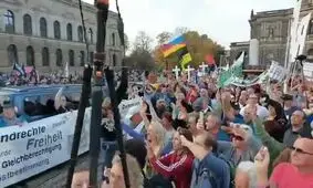 تظاهرات در آمریکا برای اعتراض به تجاوزات اسرائیل به ایران