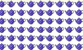 تست بینایی/ با پیدا کردن قوری متفاوت، اثبات کنید که چشمان تیز و عقابی دارید