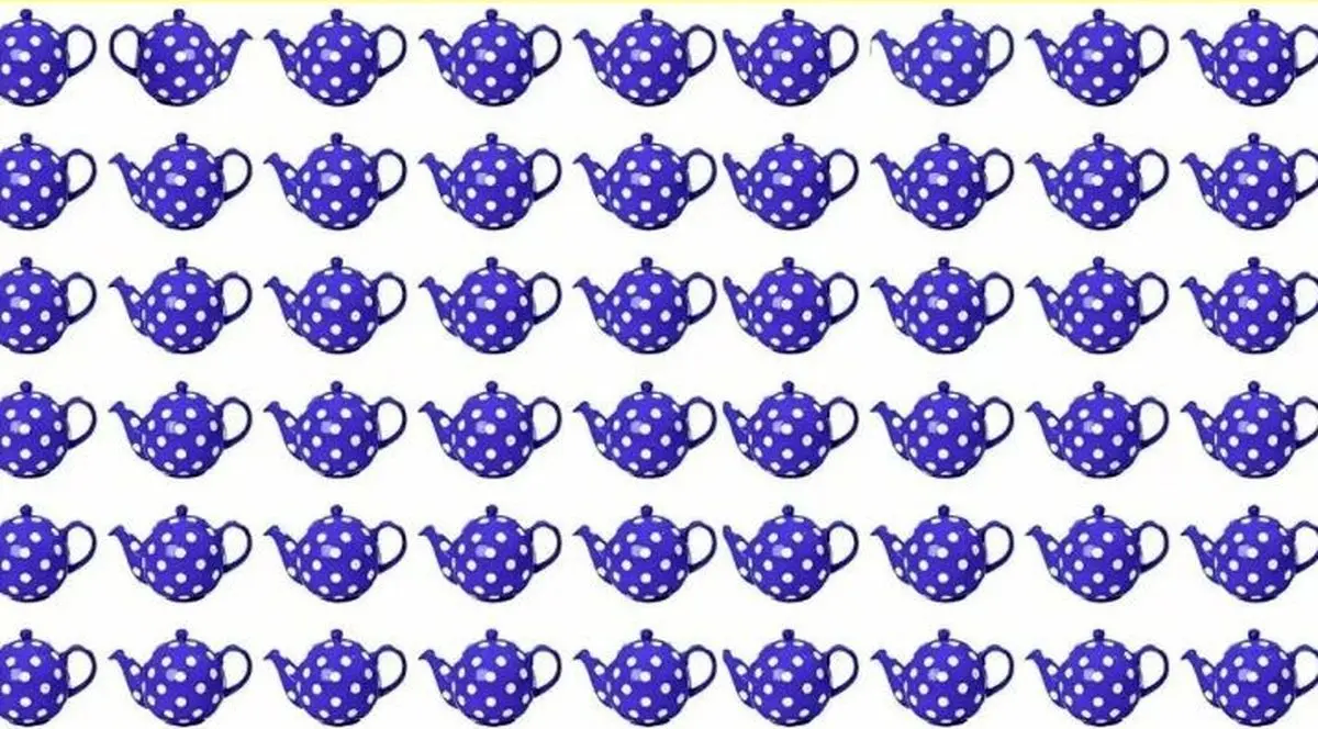 تست بینایی/ با پیدا کردن قوری متفاوت، اثبات کنید که چشمان تیز و عقابی دارید