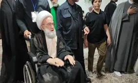 حضور شیخ عیسی قاسم در مراسم چهلمین روز تدفین رهبر شهید در قم/ ویدئو