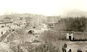سفر در زمان؛ تصویر رنگی‌شده «سرپل تجریش» در اواخر دوران قاجار 
