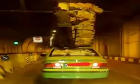 واکنش تاکسیرانی به فیلم حمل بار عجیب یک تاکسی/ ویدئو