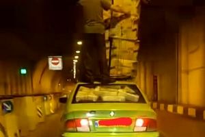 واکنش تاکسیرانی به فیلم حمل بار عجیب یک تاکسی/ ویدئو