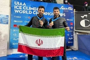 مدال طلای یخ‌نوردی قهرمانی جهان بر سینه صفدریان/ بهشتی‌راد به برنز رسید