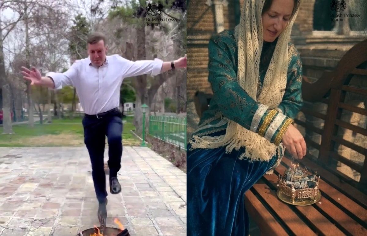 از قاشقزنی تا آش رشته در سفارت انگلیس در تهران/ ویدئو