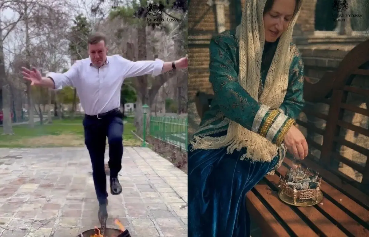 از قاشق‌زنی تا آش رشته در سفارت انگلیس در تهران/ ویدئو