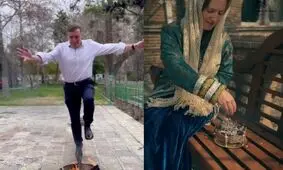 از قاشق‌زنی تا آش رشته در سفارت انگلیس در تهران/ ویدئو