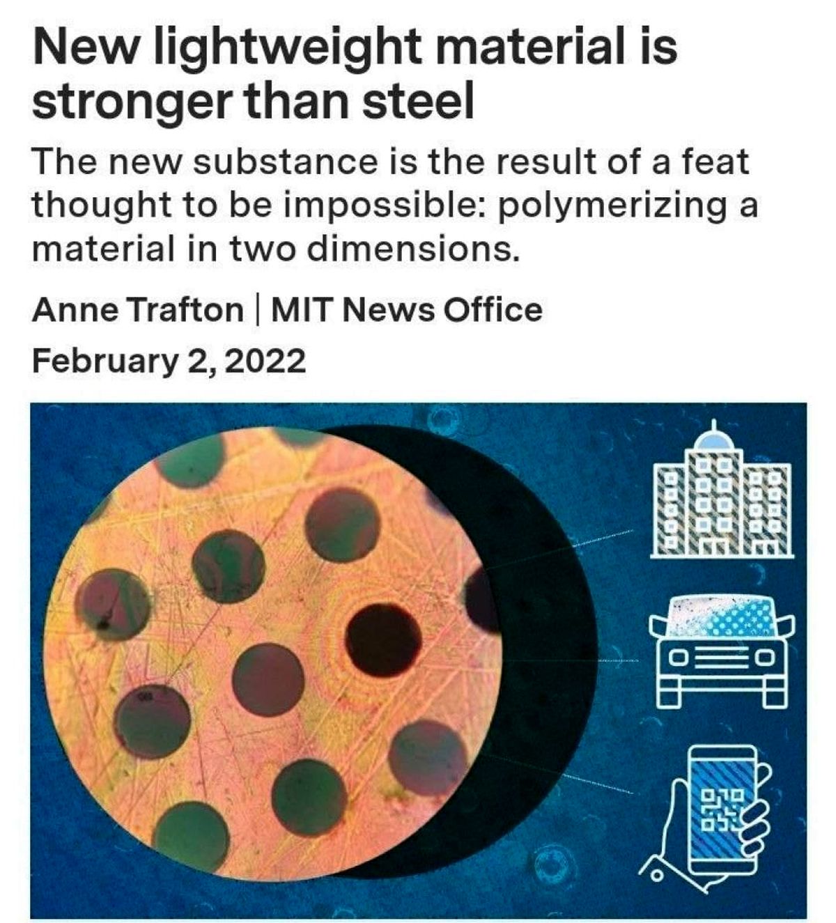 مهندسان ماده جدیدی ساختند که از فولاد قوی‌تر و از پلاستیک سبکتر است/ این ماده به راحتی به تولید انبوه می رسد