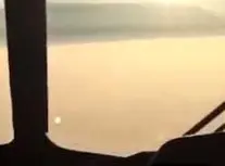 کابین بالگرد هلال‌احمر، وسط دود غلیظ الیت/ ویدئو