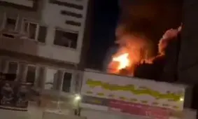 آتش‌سوزی شبانه در مشهد / ویدئو