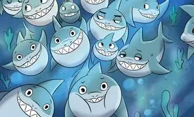 تست بینایی/ آیا می‌توانید ماهی پنهان شده در بین کوسه ها را در 4 ثانیه پیدا کنید؟