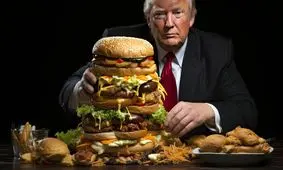 ترامپ برگر ۲۰۰ دلاری می خرد!

