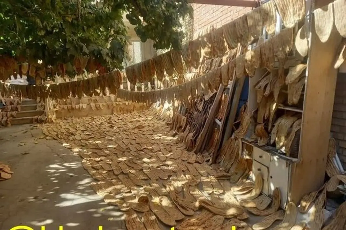 احتکار عجیب ۵ هزار نان در حیاط یک خانه!