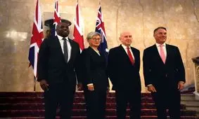 بیانیه مشترک وزرای خارجه و دفاع انگلیس و استرالیا درباره غزه، ایران و روسیه

