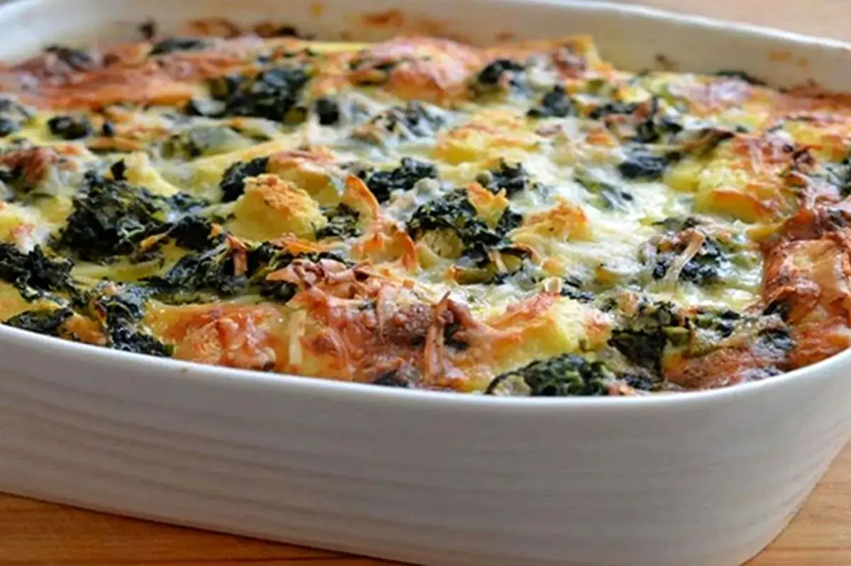 گراتن اسفناج؛ غذای شیک و مقوی