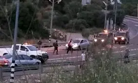 ایست بازرسی اسرائیل هدف تیراندازی قرار گرفت/ ویدئو