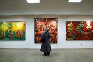 نمایشگاه نقاشی خط شاهچراغ در مشهد
