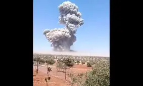 انفجار مهیب در حومه ادلب سوریه/ ویدئو