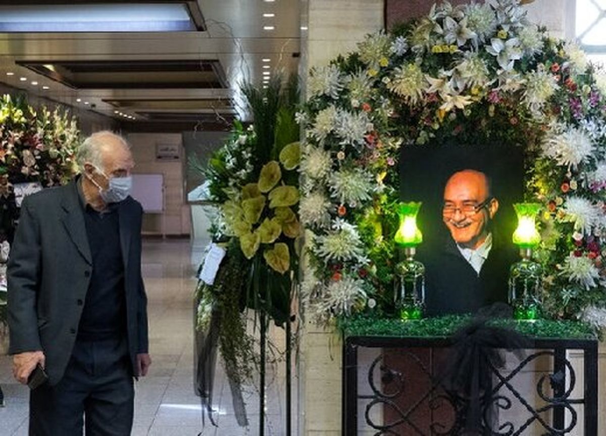 رامین پرچمی در مراسم یادبود حمید لبخنده/ عکس