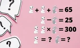 آیا می‌توانید تست هوش «ارزش گربه و خرگوش» را در 10 ثانیه حل کنید؟