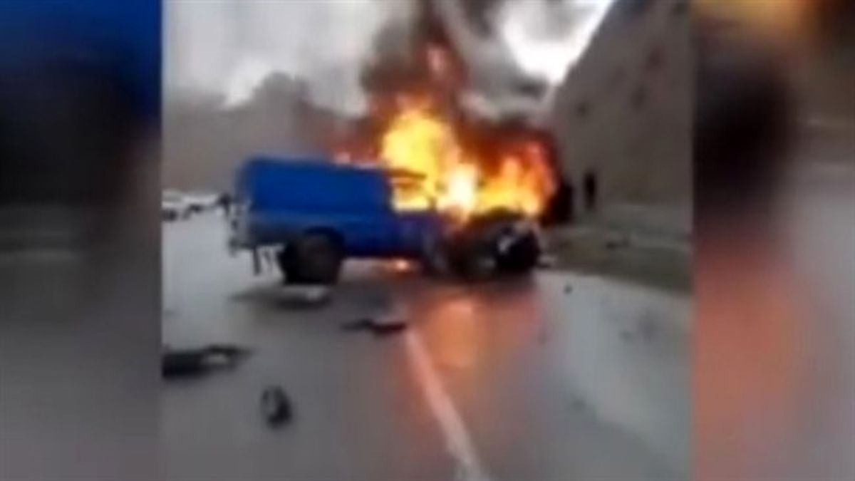 قربانی شدن راننده نیسان حامل سوخت قاچاق در هرمزگان