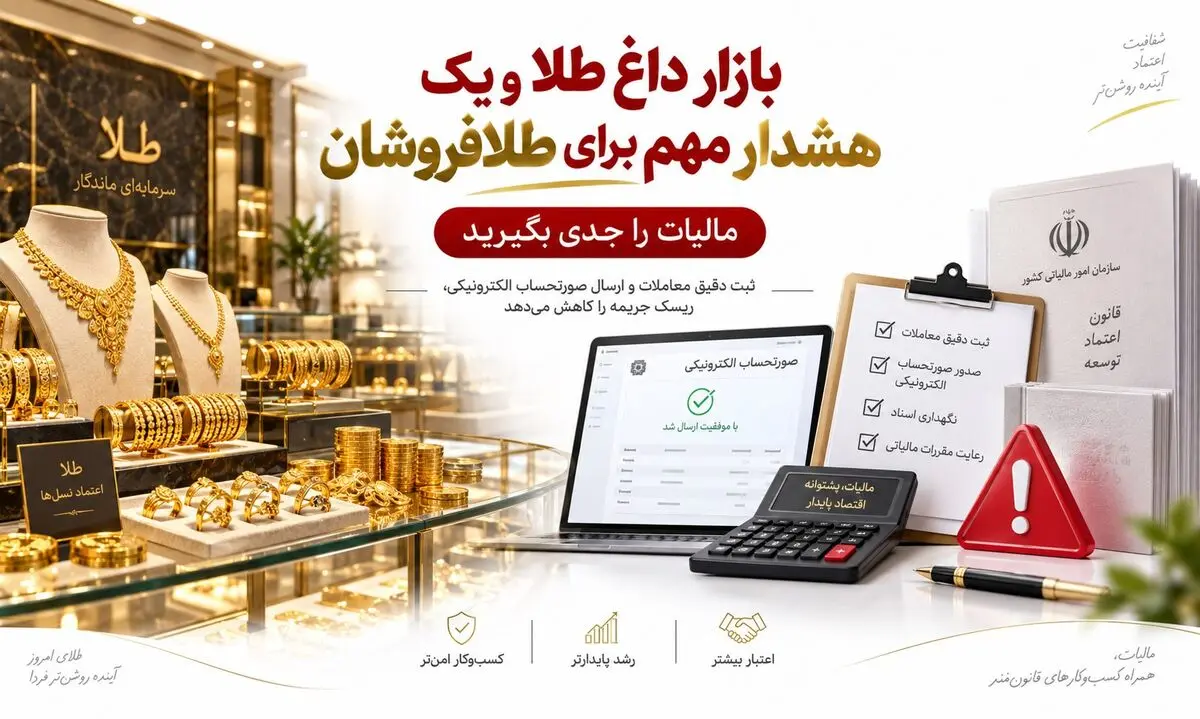 بازار داغ طلا و یک هشدار مهم برای طلافروشان؛ مالیات را جدی بگیرید