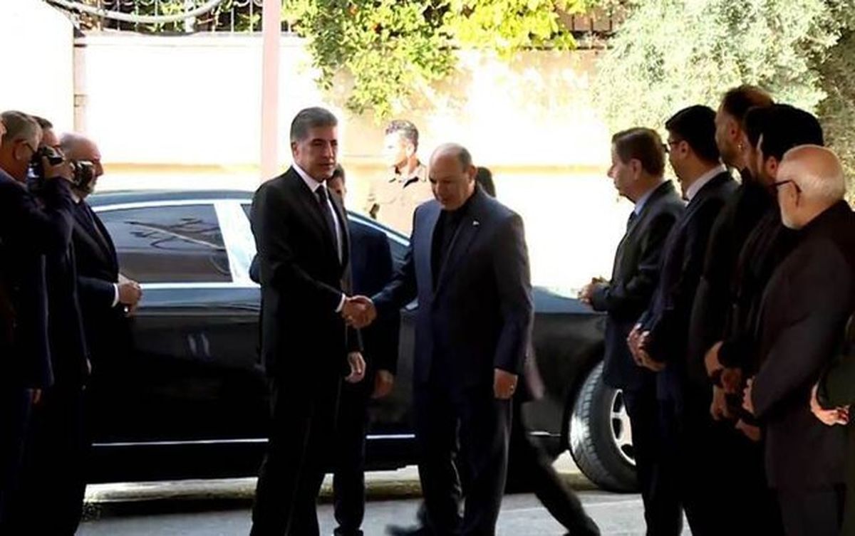 حضور رئیس اقلیم کردستان عراق در مراسم بزرگداشت شهدای کرمان

