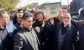 تشییع پیکر شهید مهدوی کلاته معاون وزیر اطلاعات در قم