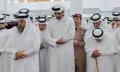 پیکر امیر سابق قطر به خاک سپرده شد/ شرکت رهبران حماس در مراسم تشییع / تصاویر

