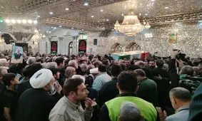پیکر سپهبد شهید سلامی در حرم سیدالکریم (ع) آرام گرفت

