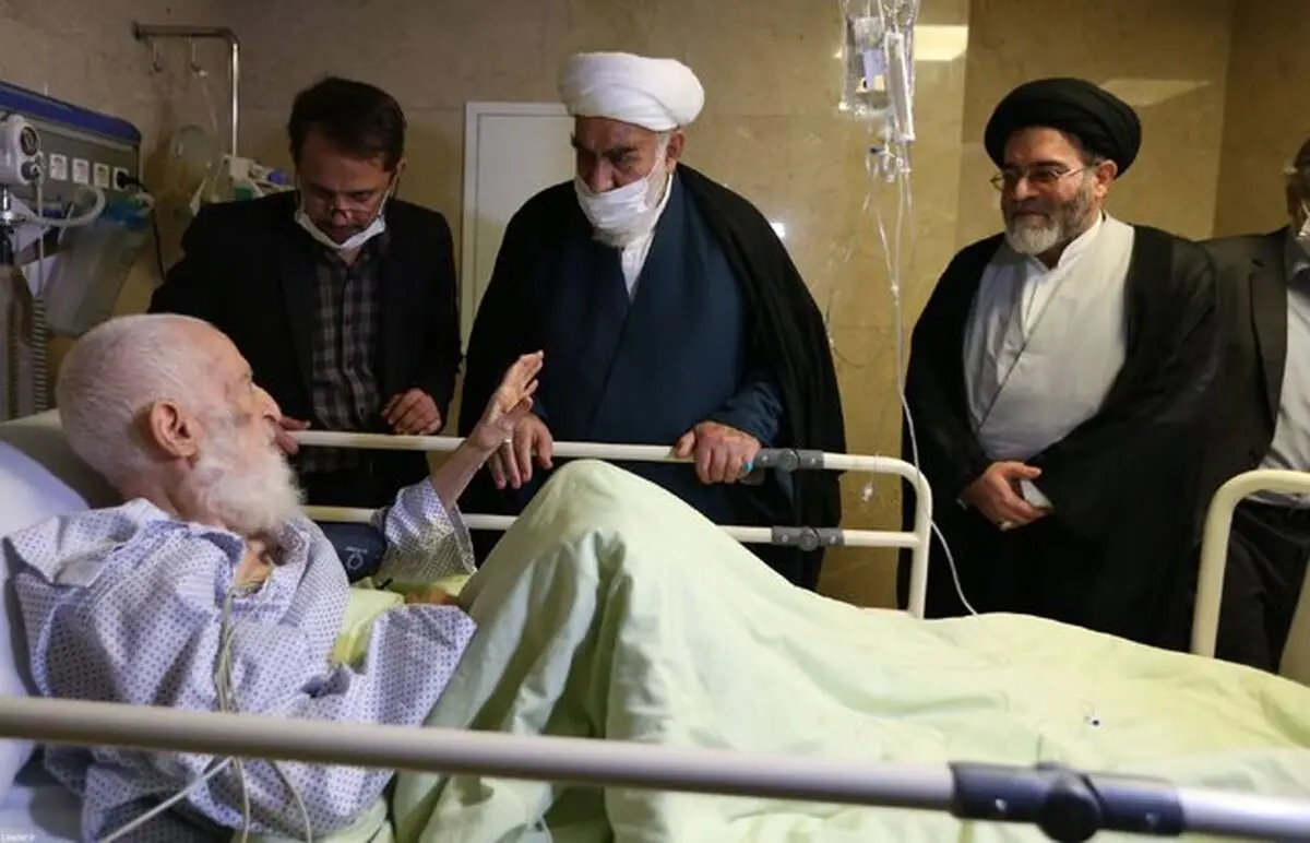 عیادت محمدی گلپایگانی از آیت‌الله شبیری زنجانی

