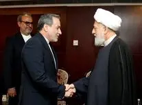 دیدار شیخ علی الخطیب با عباس عراقچی/ عکس