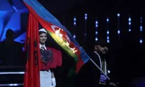  آتش زدن پرچم جمهوری آذربایجان در مسابقات وزنه‌برداری در ارمنستان/ ویدئو

