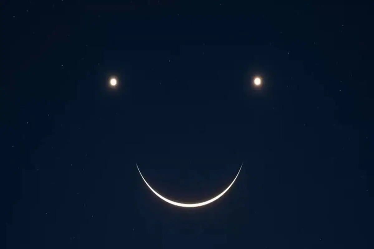 شب‌نشینی ماه و زهره و مشتری


