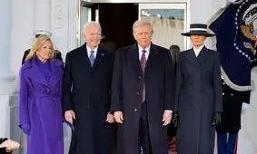 استقبال بایدن از ترامپ در کاخ سفید/ ویدئو

