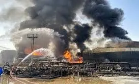 آتش‌سوزی پالایشگاه نفت آبادان فروکش کرد/ ویدئو