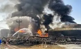 آتش‌سوزی پالایشگاه نفت آبادان فروکش کرد/ ویدئو
