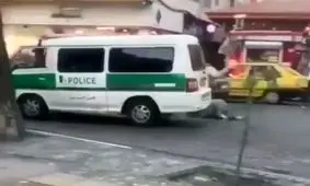 اطلاعیه پلیس درباره فیلم پرت شدن زن رشتی از ون پلیس/ واقعیت ماجرای سبزه میدان رشت چیست؟