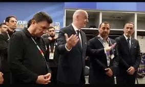 حضور اینفانتینو رئیس فیفا در رختکن ایران و تمجید از عملکرد بازیکنان/در دو بازی آینده افتخار کل دنیا خواهید بود