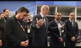 حضور اینفانتینو رئیس فیفا در رختکن ایران و تمجید از عملکرد بازیکنان/در دو بازی آینده افتخار کل دنیا خواهید بود