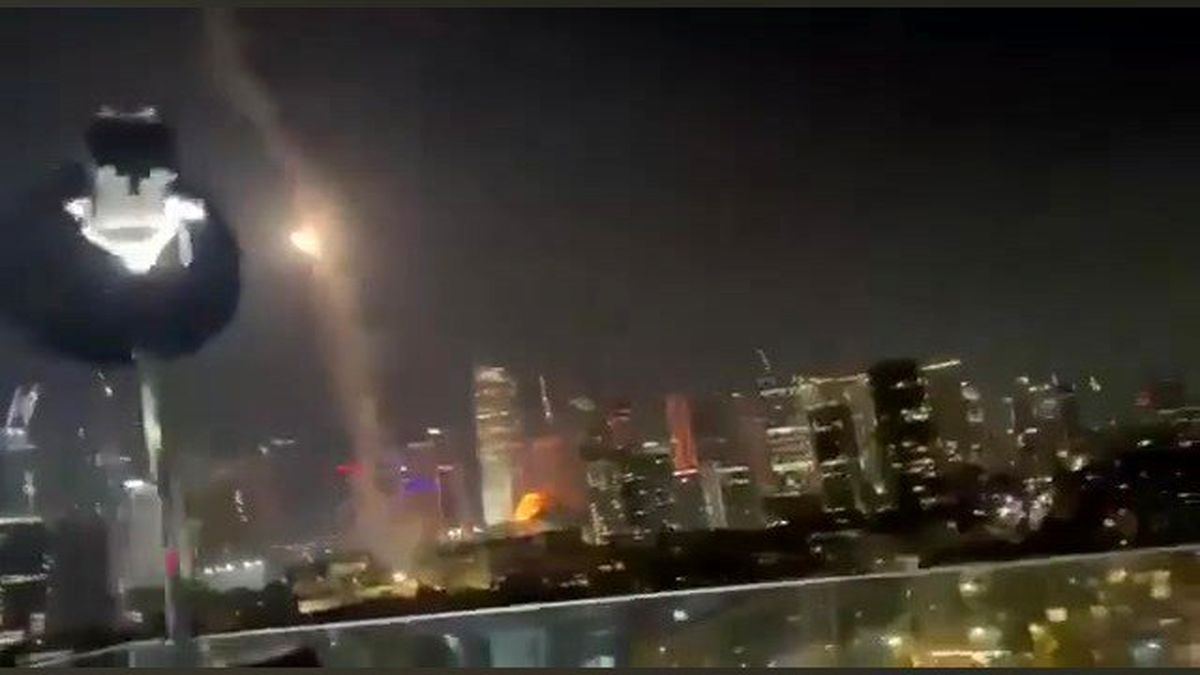  لحظه اصابت پرتابه ایرانی از کنار دوربین/ ویدئو 