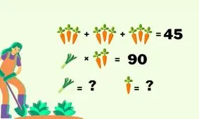 سرعت ذهنی خود را با یافتن ارزش سبزیجات در کمتر از 5 ثانیه پیدا کنید؟