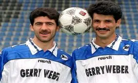 علی دایی و کریم باقری در تیم منتخب جهان/ عکس