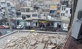 تخریب منزل مسکونی بر اثر آتش سوزی
