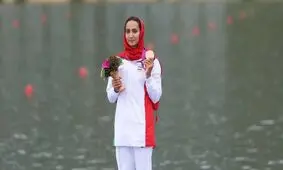 هدیه کاظمی در کایاک ۵۰۰ متر به برنز رسید