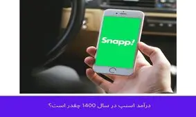 درآمد اسنپ در سال 1401 چقدر است؟