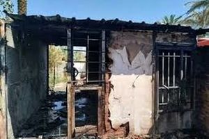 مرگ کودک ۷ ساله در آتش‌سوزی کانکس در بم