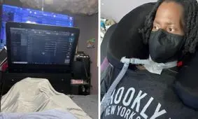 بیماری که با چشم خود موسیقی می سازد