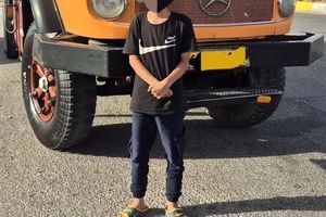 کامیونی به رانندگی یک نوجوان ۱۳ ساله در گناباد توقیف شد