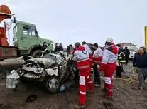 تصادف زنجیره‌ای در محور دیواندره- سقز سه کشته برجاگذاشت/ ویدئو